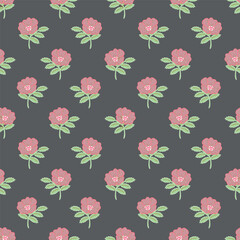 Hand drawn flowers. Seamless background with abstract cute flowers. Vector design ornament for paper; cover; fabric; interior decor; textile; fabric; wallpaper; surface design; label; packaging