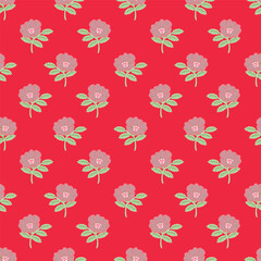 Cute vector floral seamless pattern. Colorful flowers background. Trendy repeat texture for fashion print, wallpaper or fabric