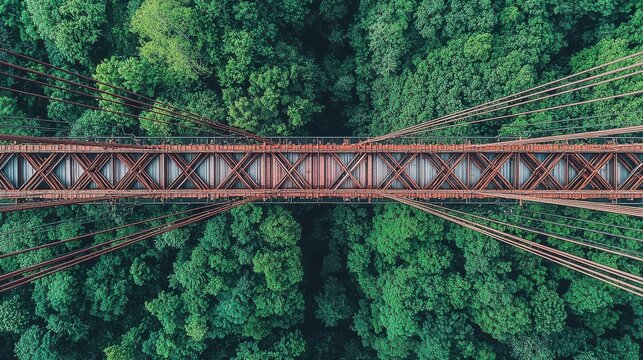 Historic steel truss bridge diagonal bracing structural engineering patterns aerial view American infrastructure