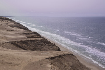 Vast Coastal Landscape with Eroded Cliffs and Ocean