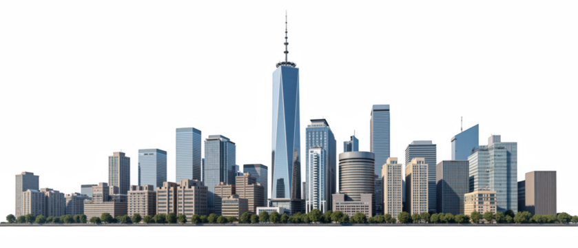 Modern city skyline featuring tall buildings, skyscrapers, and urban architecture, showcasing vibrant metropolitan atmosphere - Powered by Adobe