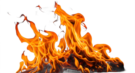 Dynamic flames licking charred wood creating a mesmerizing dance of heat and light.