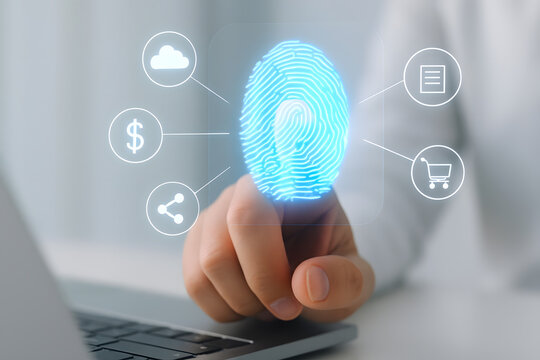 Fingerprint scanning for secure online transactions and digital identity verification