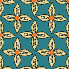 vintage floral seamless pattern. Rich with nostalgia and classic elegance, this pattern evokes the charm of a bygone era for print and textile
