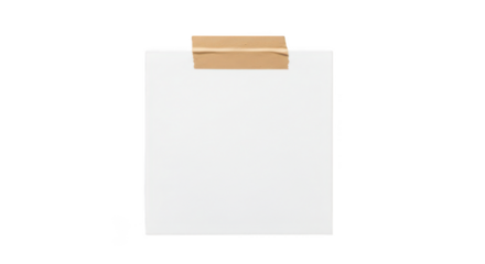 Blank Paper Note With Tape Mockup