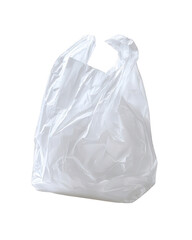 Empty white plastic bag