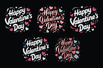 Valentine's Day hearts and arrows love celebration