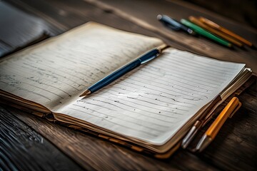 ia generated. notebook and pen