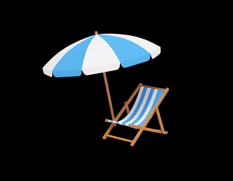 Payung pantai, Chair with umbrella 