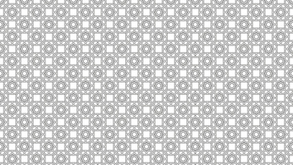 Geometric pattern with octagons and stars in black and white creating a seamless design effect