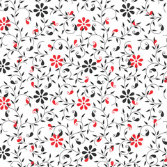 Flower and paisley Design Pattern, background, texture, Fabric print.