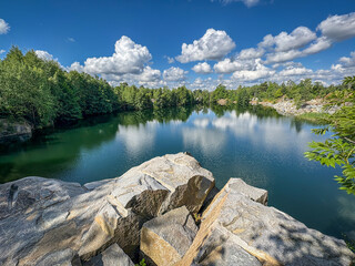 Stunning Lake Surrounded by Granite Outcrops