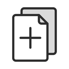 New Document Icon Add File Creation Plus Symbol