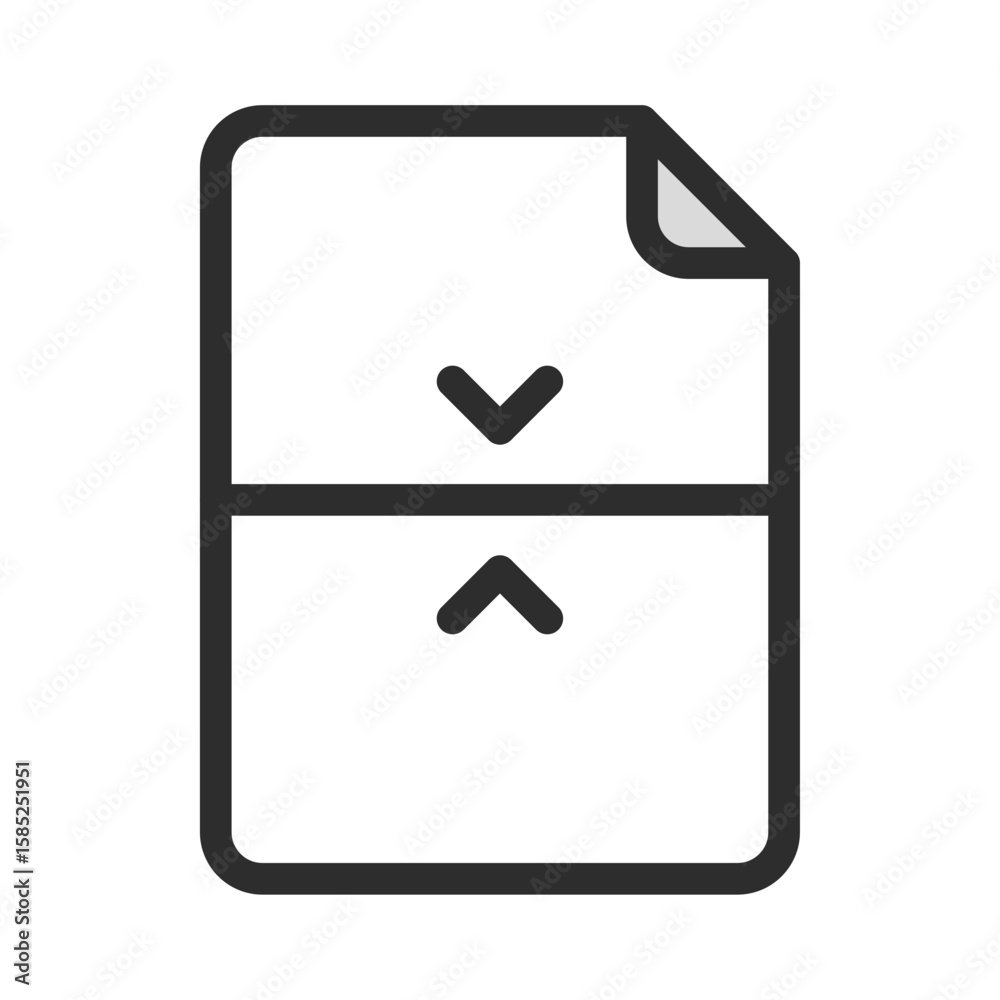 Poster document resize icon for page expand and maximize graphic symbol on user interface