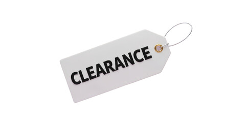 Clearance tag isolated on white. featuring clearance, tag, label and more in a creative and professional design.