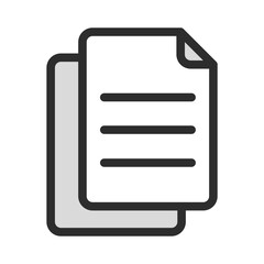 Simple document file icon drawing paper vector illustration business