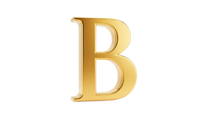 Golden letter b isolated on white. featuring letter, B, gold and more in a creative and professional design.