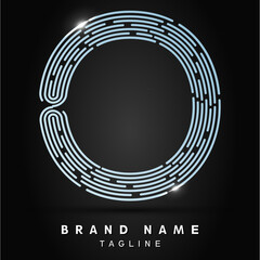 O Letter Logo concept Linear style. Creative Minimal Monochrome Monogram emblem design template. Graphic Alphabet Symbol for Luxury Fashion Corporate Business Identity. Elegant Vector element