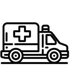 Fototapeta premium Ambulance icon on a transparent background