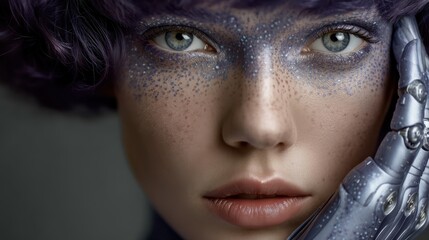 Ai aesthetics futuristic digital art and design elements