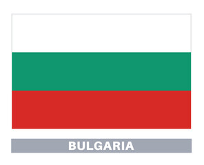 Flag of Bulgarian flag. Flag icon. Standard colors. Standard size. Rectangular flag.