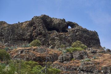 Rock arch in Teno mountains