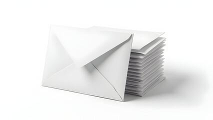 Mail envelopes stacked in orderly fashion