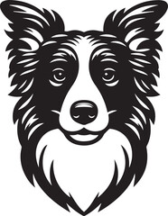 Border Collie Dog Vector – Silhouette 