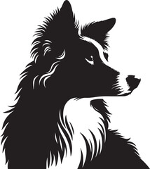 Border Collie Dog Vector – Silhouette 