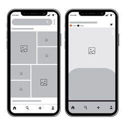 editable social media UI smart phone mockup