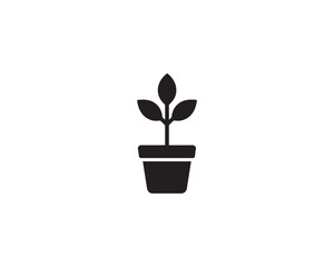 Plant Pot icon vector symbol design illustration