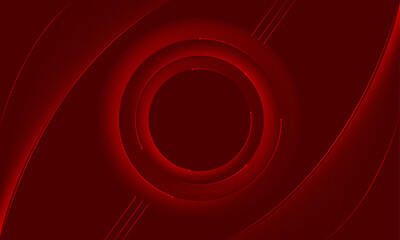 Abstract curve pattern gradient line background for logo, branding, book cover, web – 3D circle design – Modern radial creative vector – Futuristic background design with red colour