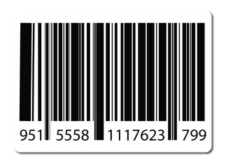 Barcode isolated. Code stripes sticker, Barcode labels. Simple fake bar code, Bar code for web design, Barcode product distribution icon