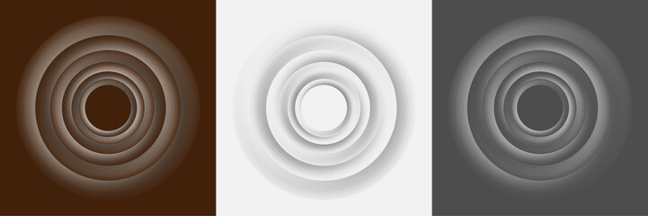 Abstract pattern gradient line background for logo, branding, book cover, web – 3D circle design – Modern radial creative vector – Futuristic background design

