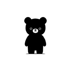 Obraz premium teddy illustration black graphic teddy bear design