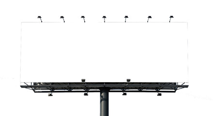 Giant Blank Billboard with Lights