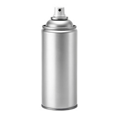 silver spray can isolated on transparent background