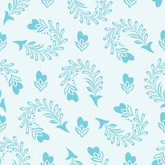 Cute vector floral seamless pattern. Colorful flowers background. Trendy repeat texture for fashion print, wallpaper or fabric