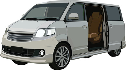 Sliding Door Family Car.eps