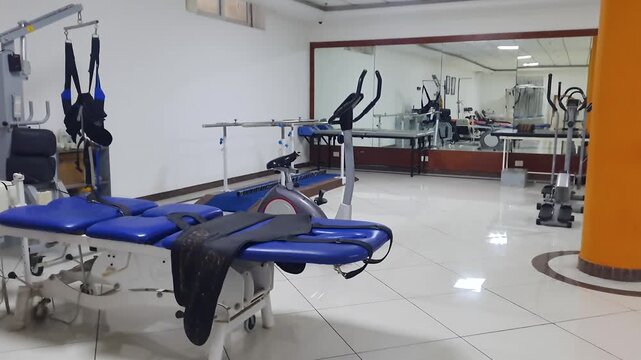 rehabilitation tools at physiotherapy rehabilitation center at indoor