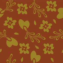 Hand drawn colourful florals Seamless pattern. Abstract Florals pattern. Colourful background. Designed for paper, cover, fabric, decor, wall paper and etc.