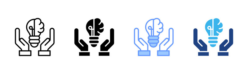 Idea icon set multiple style collection