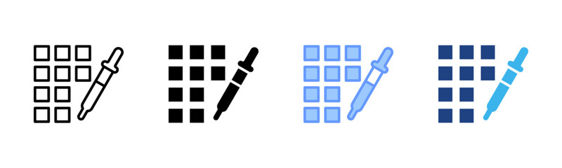 Color Picker icon set multiple style collection