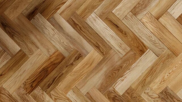 A close-up view of a wooden parquet floor design with various shades and grain patterns.