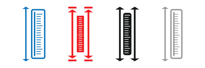 Height icon symbol simple design