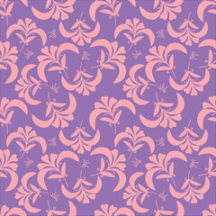 Cute vector floral seamless pattern. Colorful flowers background. Trendy repeat texture for fashion print, wallpaper or fabric