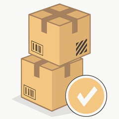 Obraz premium a stack of cardboard boxes