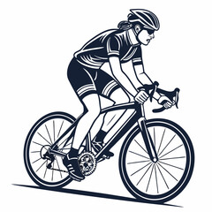 Cyclist racing on a road bicycle cycling road bike