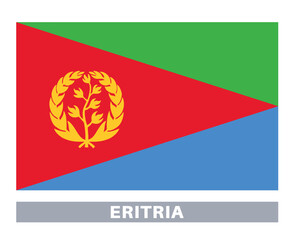 Flag of eritria. Flag icon. Standard colors. Standard size. Rectangular flag.