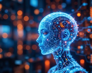 AI background technology fractal 